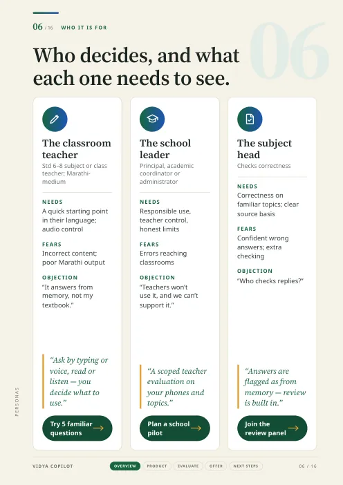 Brochure page 6: Who it is for