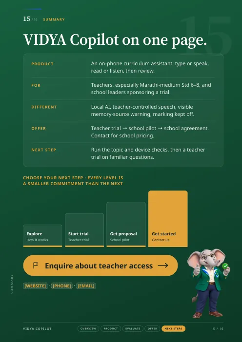Brochure page 15: Summary